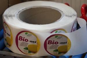 Biomex-Etiketten